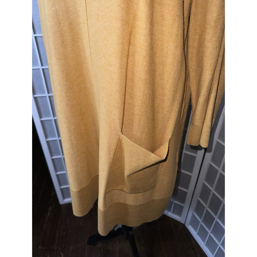 J.Jill Wearever Collection Blouse Mustard Yellow Cotton Blend Stretch Large - Picture 2 of 3